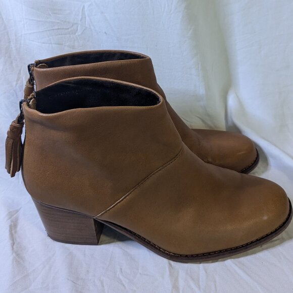 Toms Women's Size 8 Ankle Boots Faux Leather Carpe Diem with Tasseled Zipper - Picture 10 of 12